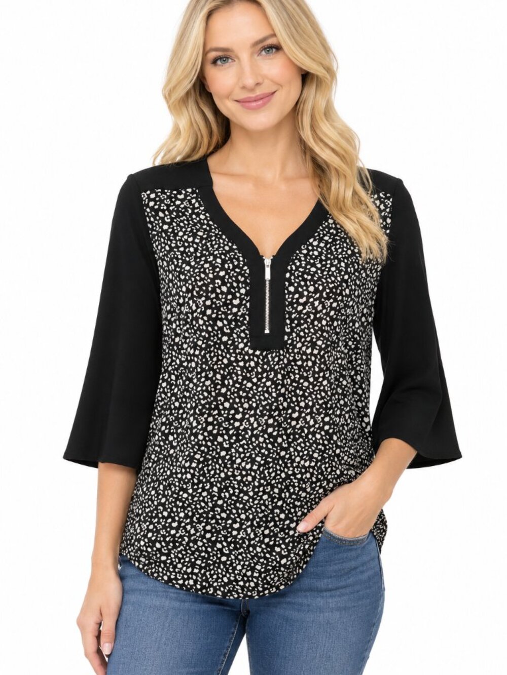 INC International Concepts Semi Sheer Blouse